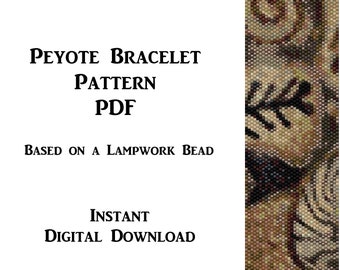 Patroon: Peyote kralenarmband 20-06