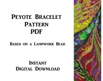Patroon: Peyote kralenarmband 20-12