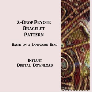 Pattern: 2-Drop Peyote Beaded Bracelet 20-01