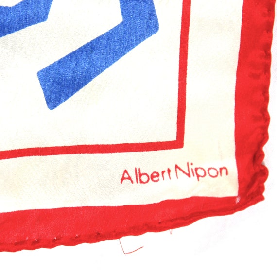 Vintage Albert Nipon Abstract Pop Art Silk Scarf … - image 5