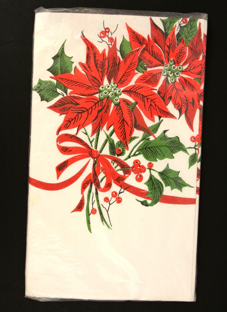 Vintage Christmas Paper Table Cover by Futura UNUSED in Etsy