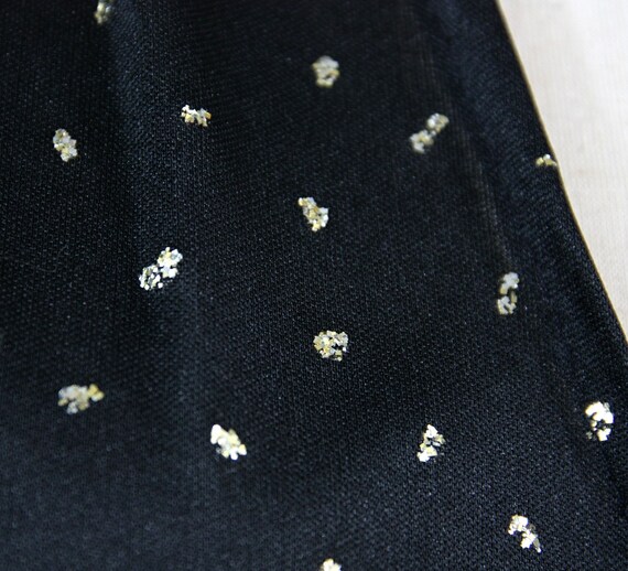 Vintage Black and Gold Polka Dot Surplice Blouson… - image 3