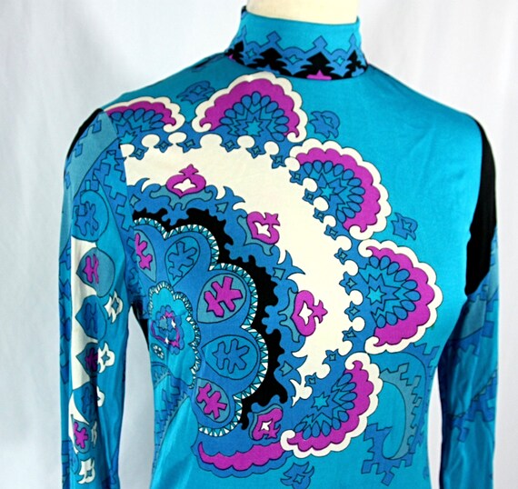 Vintage Leonard Fashion Paris Silk Jersey High Ne… - image 2