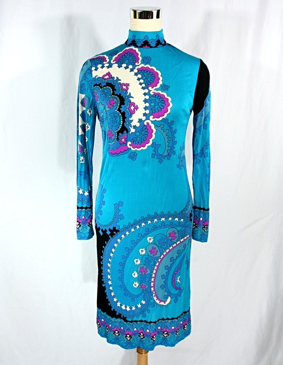 Vintage Leonard Fashion Paris Silk Jersey High Ne… - image 1