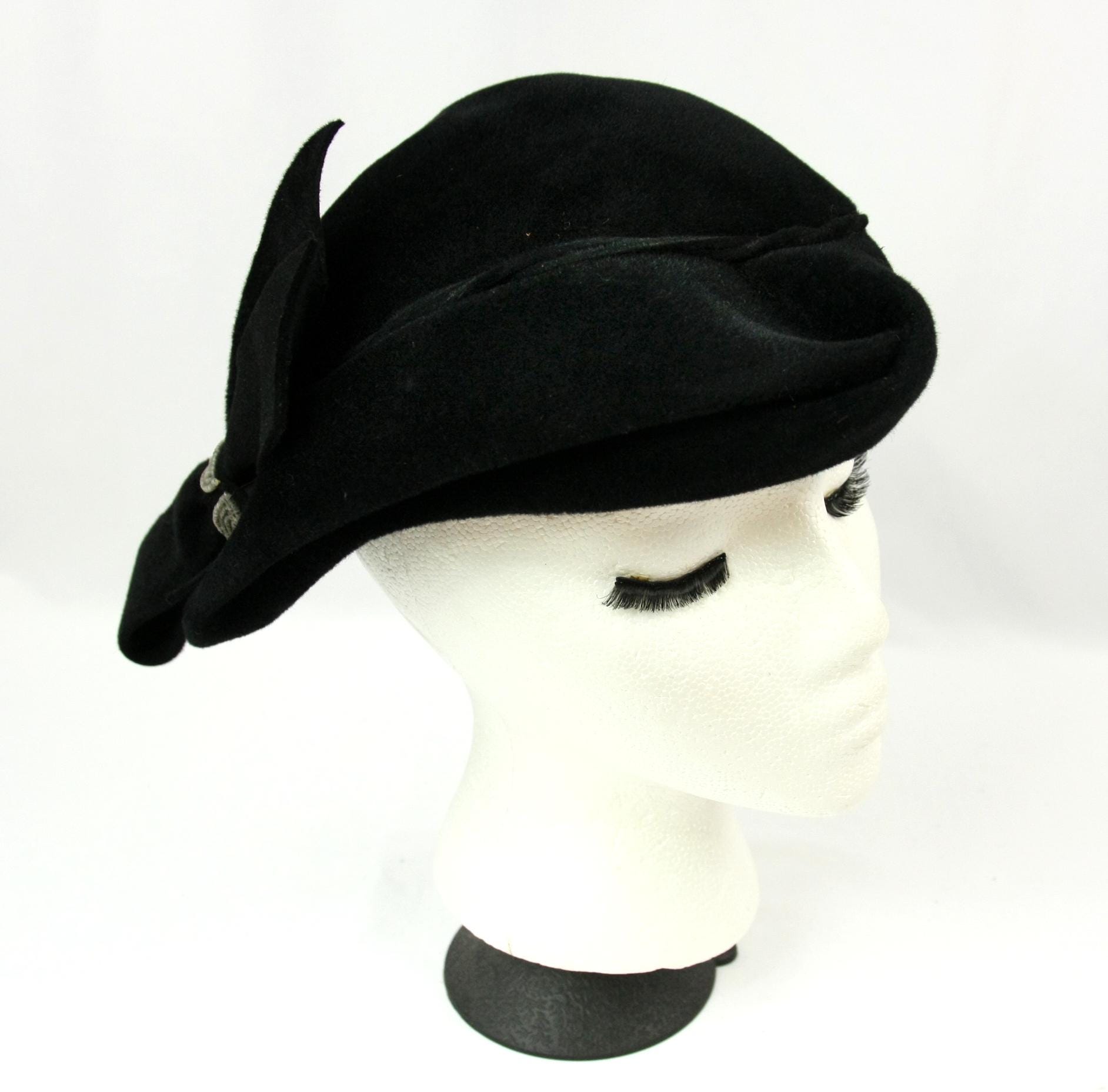 Vintage Peachbloom Velour Hat  Christine Original Designer Peachbloom Velour Wool Felt  main image 3