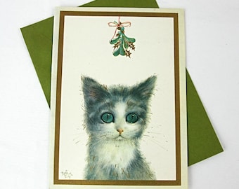 Vintage BRIAN DIGITAL WEIHNACHTSkarte mit grünem UMSCHLAG