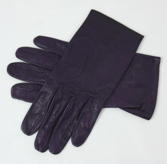 Vintage Sermoneta Split Cuff Kidskin Leather Ladies Driving Gloves - Main Image