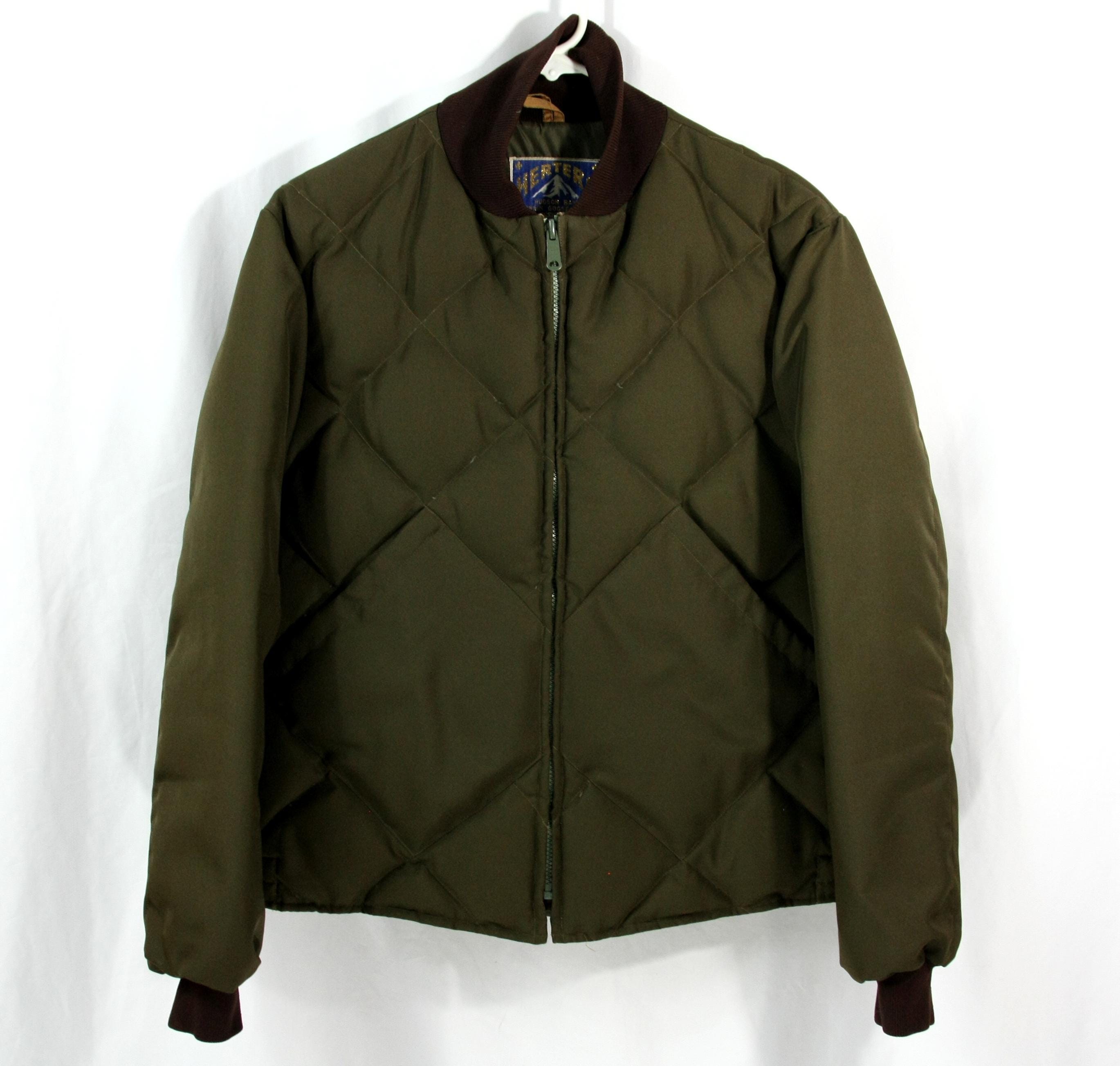 Vintage Herters Quilted Goose Down Insulated Mens Hunting Coat