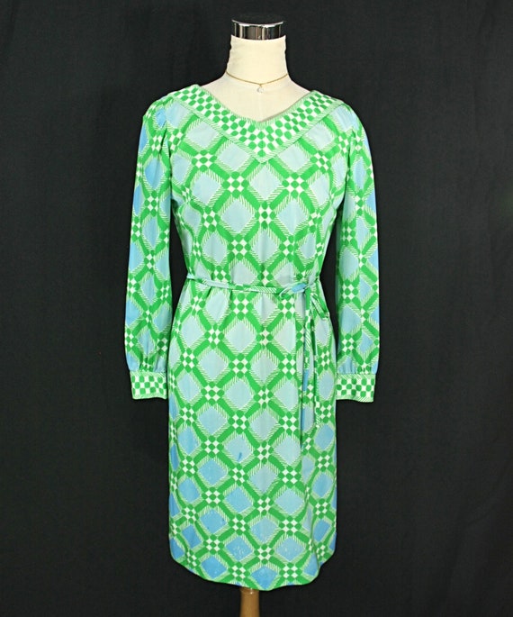 Vintage Collectors Anne Fogarty Checkered Long Sle