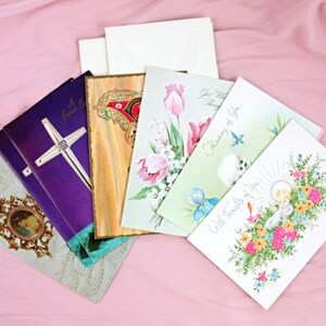 Vintage Lot JGC Exklusive Karten & Umschläge Gute Besserung Ostern Mutter UNBENUTZT