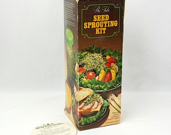 Vintage The Tube Seed Sprouting Kit EMPTY Box Storage Prop Decor Retro 1970s 80s