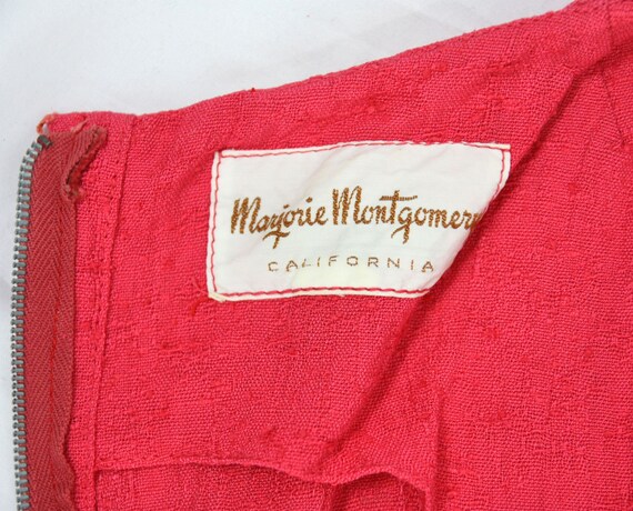 Vintage 1960's Marjorie Montgomery Pink Sleeveles… - image 10