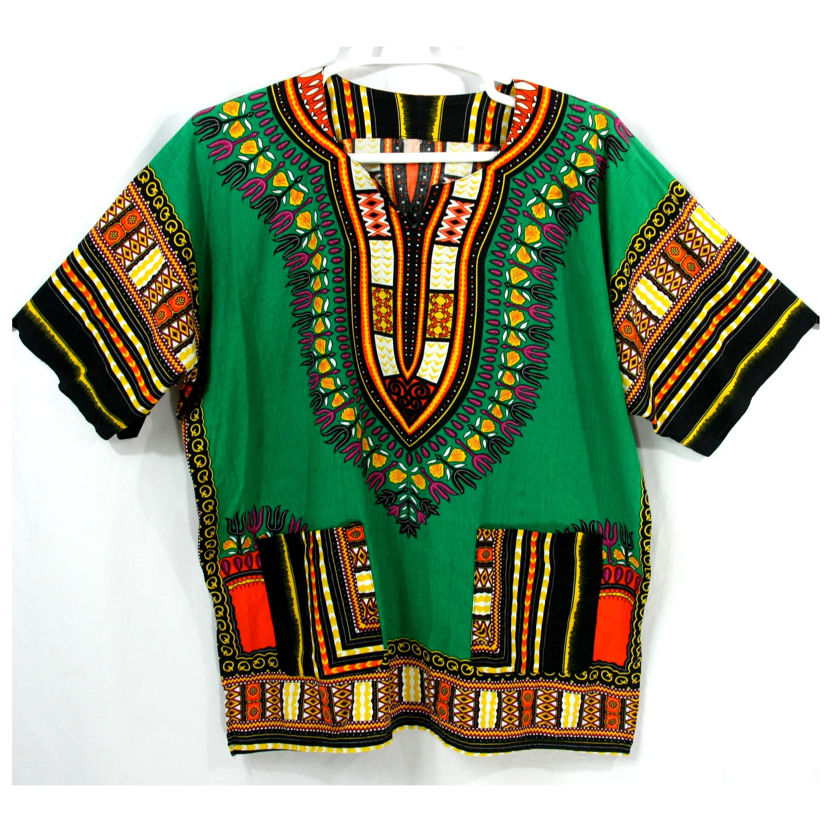 T-shirt d'été pour homme, col rond, avec imprimé africain Dashiki, haut décontracté à manches courtes, t-shirt de plage pour homme, Blanc., M