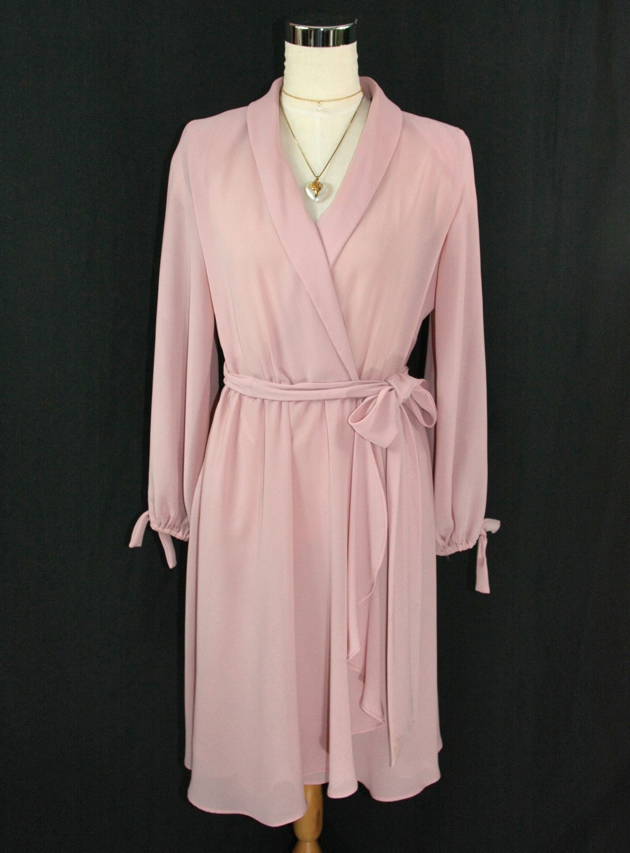 Vintage 1970's Miss Elliette Semi-Sheer Chiffon Wrap Dress | Etsy
