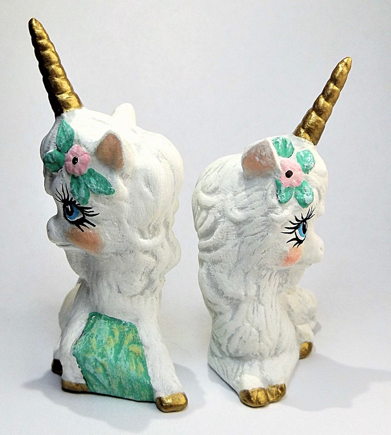 Ceramic Unicorn Hand Painted Unicorns White Unicorn Etsy