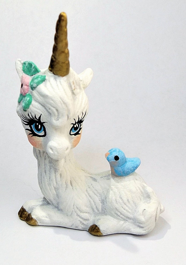 Ceramic Unicorn Hand Painted Unicorns White Unicorn Etsy