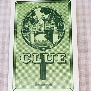 Clue Game Cards Classic Edition - Retro Style Clue Game Cards - Suspect Room Weapons Cards - Clue Board Game Pieces - Replacement Game