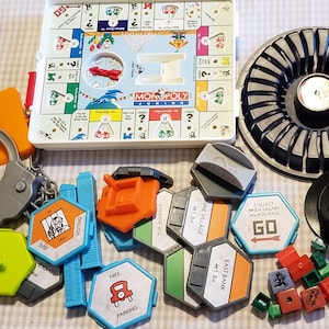 Monopoly Game Parts Pieces - Monopoly Bulk Lot Assorted Game Pieces Dice House Hotel- Board Game DIY - Monopoly Collector - Replacement Game