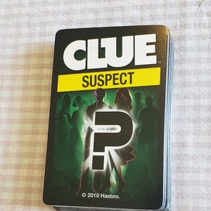 Clue Suspect Game Cards Complete Set - Clue Game Cards - Clue Board Game Pieces - Clue Cards - Replacement Game