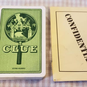 Clue Game Cards Classic Edition - Retro Style Clue Game Cards - Suspect Room Weapons Cards Confidential Envelope - Clue Board Game Pieces