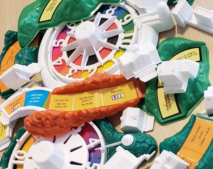 Life Game Board Pieces & Spinner Game of Life Buildings and Etsy