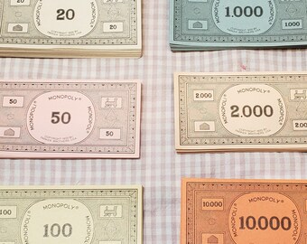 Swiss Monopoly Money - European Monopoly Game - Vintage Monopoly Game - Replacement Monopoly Game Pieces - Game Pieces Craft - 1980s