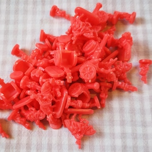 Red Risk Tokens - Risk Army Tokens - Vintage Risk Armies - Vintage Risk Game Replacement Pieces - Army Miniatures