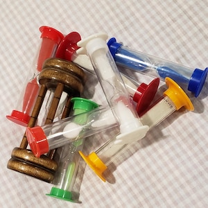 8 Game Timers - Vintage Sand Timer - Vintage Game Pieces Lot - Replacement Game Board Game DIY