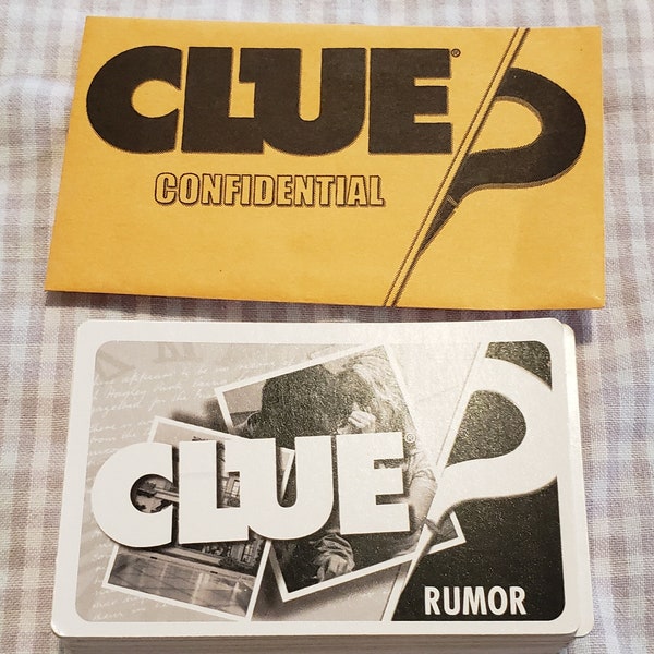 Clue Game Cards Complete Set - Suspect Room Weapons Cards Plus Bonus Cards - Clue Board Game Pieces - Clue Cards - Replacement Game