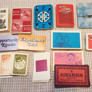 Cartes de jeu vintage - Cartes de jeu de société assorties - Pièces de jeu de remplacement - Jeu Win Lose or Draw - Jeu Dutch Blitz - Cartes Rook - Jeu de risque