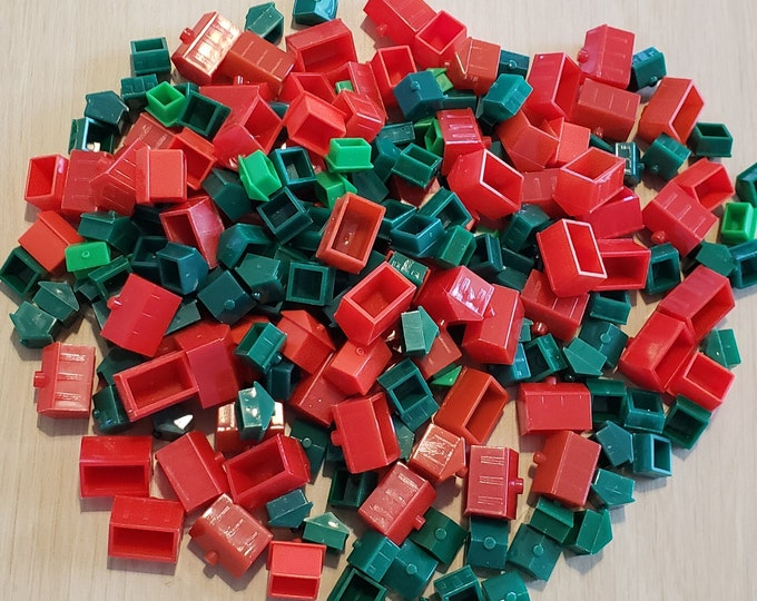 Huge Lot of Monopoly Houses and Hotels Vintage Monopoly Etsy
