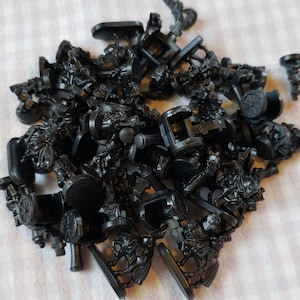 Black Risk Tokens - Risk Army Tokens - Vintage Risk Armies - Vintage Risk Game Replacement Pieces - Army Miniatures