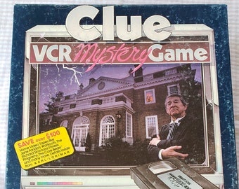 Clue VCR Mystery Game Murder Mystery Game - Vintage Clue Game VHS Card Game - Clue Video Board Game