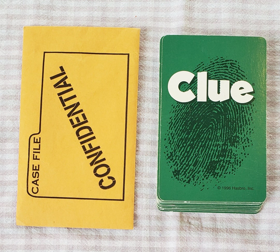 Vintage Clue Game Cards Complete Set Suspect Room Weapons Cards ...