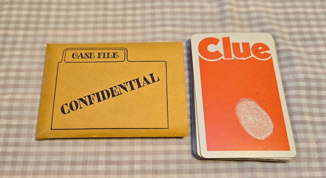Vintage Clue Game Cards Complete Set Suspect Room Weapons Cards ...