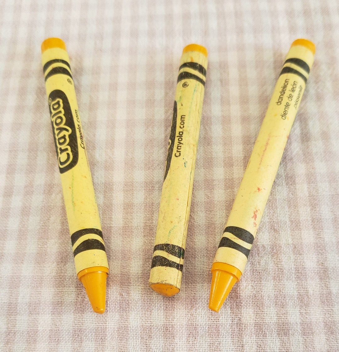 3 Dandelion Crayola Crayons Retired Crayola Crayon Color Dandelion Crayons Discontinued Crayola