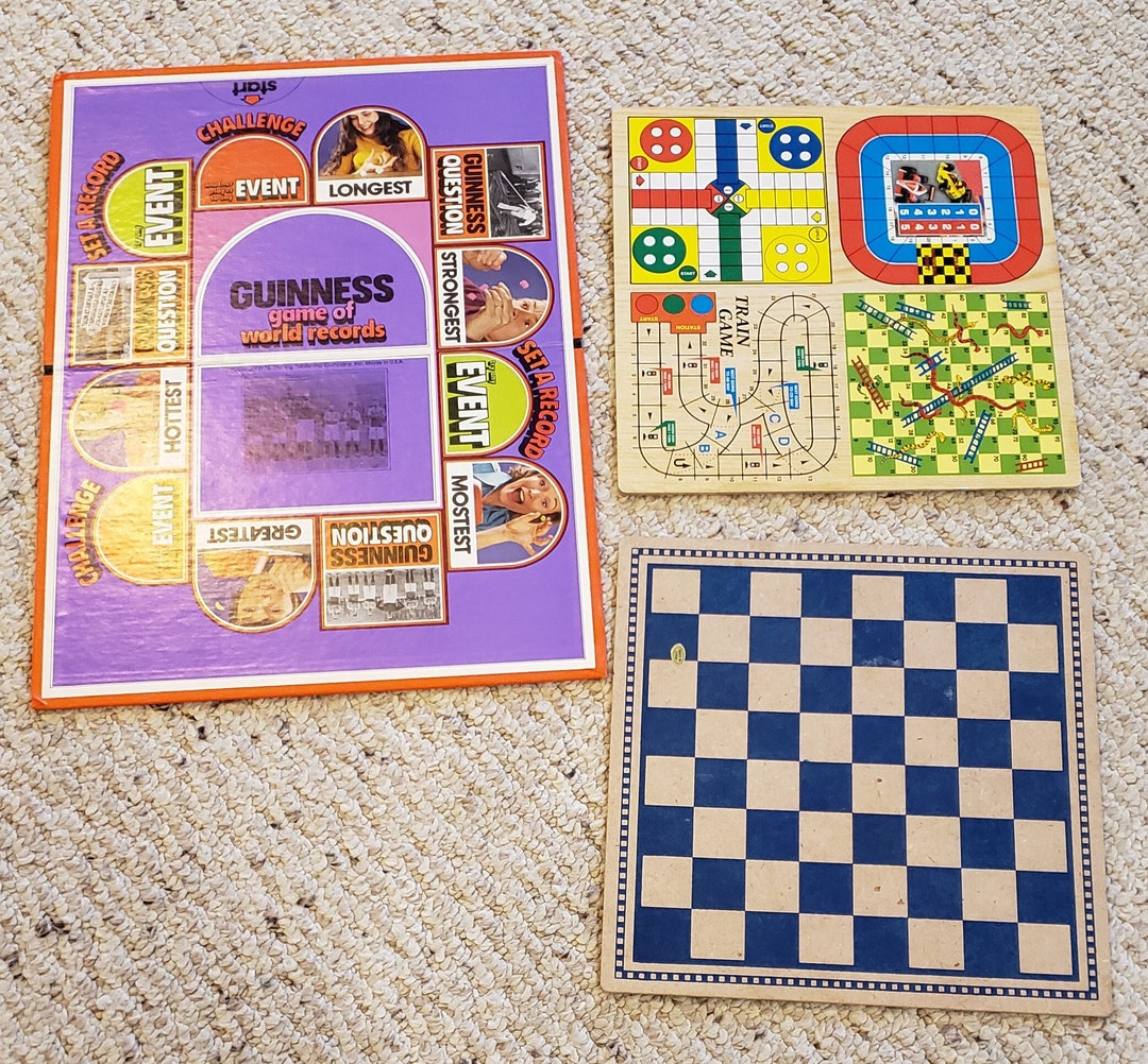 6 Loose Game Boards Small Game Boards Checkers Chess Travel Games ...
