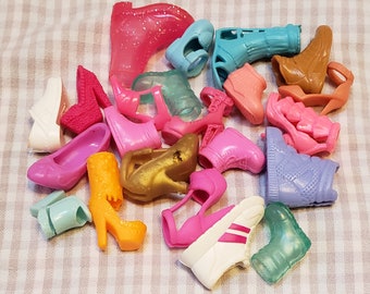 Action Figure Shoes - Doll Accessories - Trinket Lot - I Spy Bag - Sensory Bin Toys - Miniature Toys - Action Figure Bulk Lot Custom