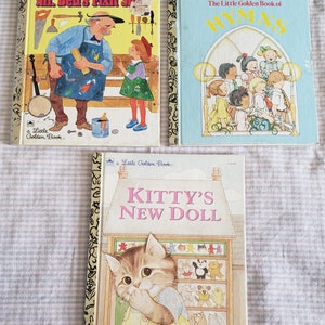 6 Vintage Little Golden Books Sailor Dog Scuffy the Tugboat Golden Book Lot Kids Books LGB 1980s image 2