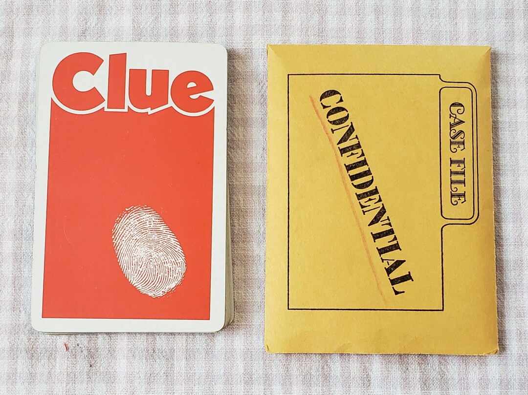 Vintage Clue Game Cards Complete Set Suspect Room Weapons Cards ...