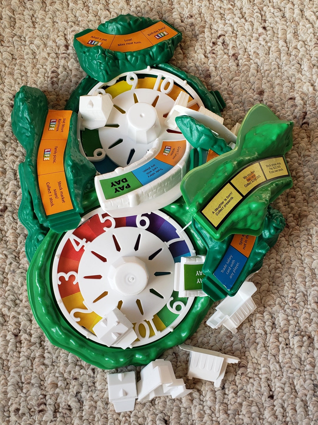 Life Game Board Pieces & Spinner Game of Life Buildings and Spinners