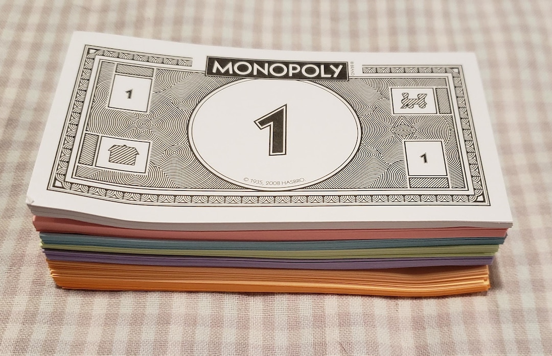 Monopoly Notepad Monopoly Money - Play Money Notes - Board Game Crafts, Replacement ...