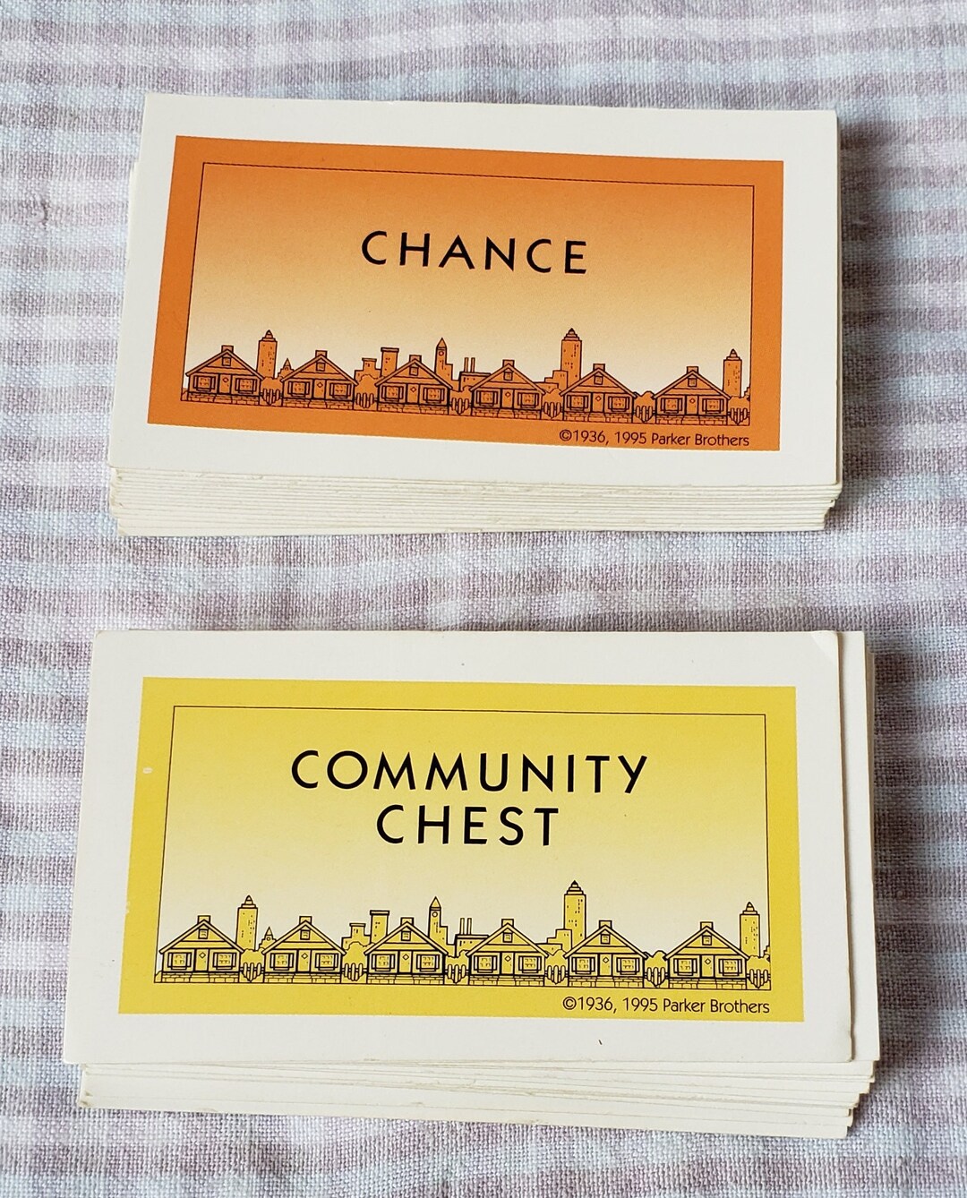 Vintage Monopoly Chance and Community Chest Cards Vintage Etsy