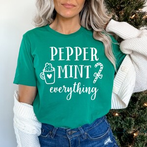 Peppermint Everything Holiday Shirt, Cute Christmas T-Shirt, Peppermint Holiday Tee