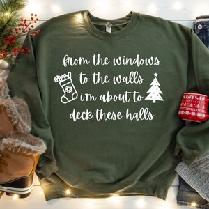 About to Deck these Halls Svg, From the Windows to the Walls svg, Christmas Decorating PNG, Christmas svg, Christmas Tree, Christmas PNG
