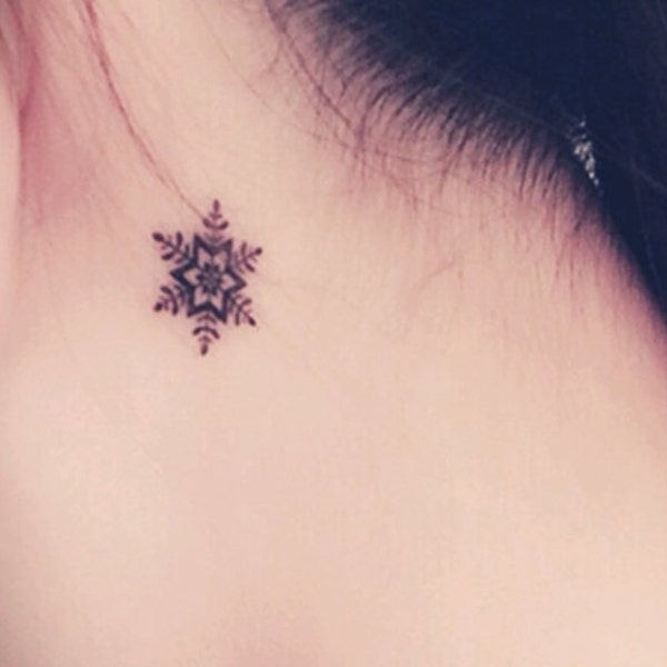 temporary tattoo snowflake flake decorative pattern fake skin draw body art tattoo stickers sticker tiny wrist ear foot