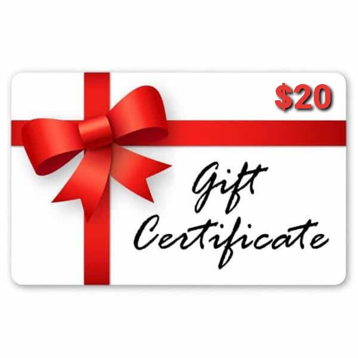 Twenty Dollar Gift Card Etsy