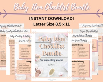 Baby Item Checklist Bundle