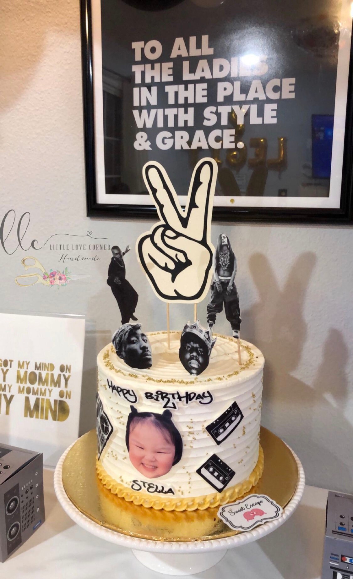 Peace Cake Topper 2eme Anniversaire Hip Hop Cake Topper Tu Etsy Canada