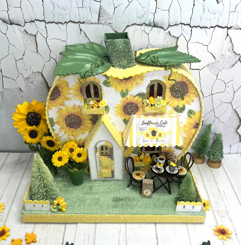 Sunflower Cafe Pumpkin Putz Etsy